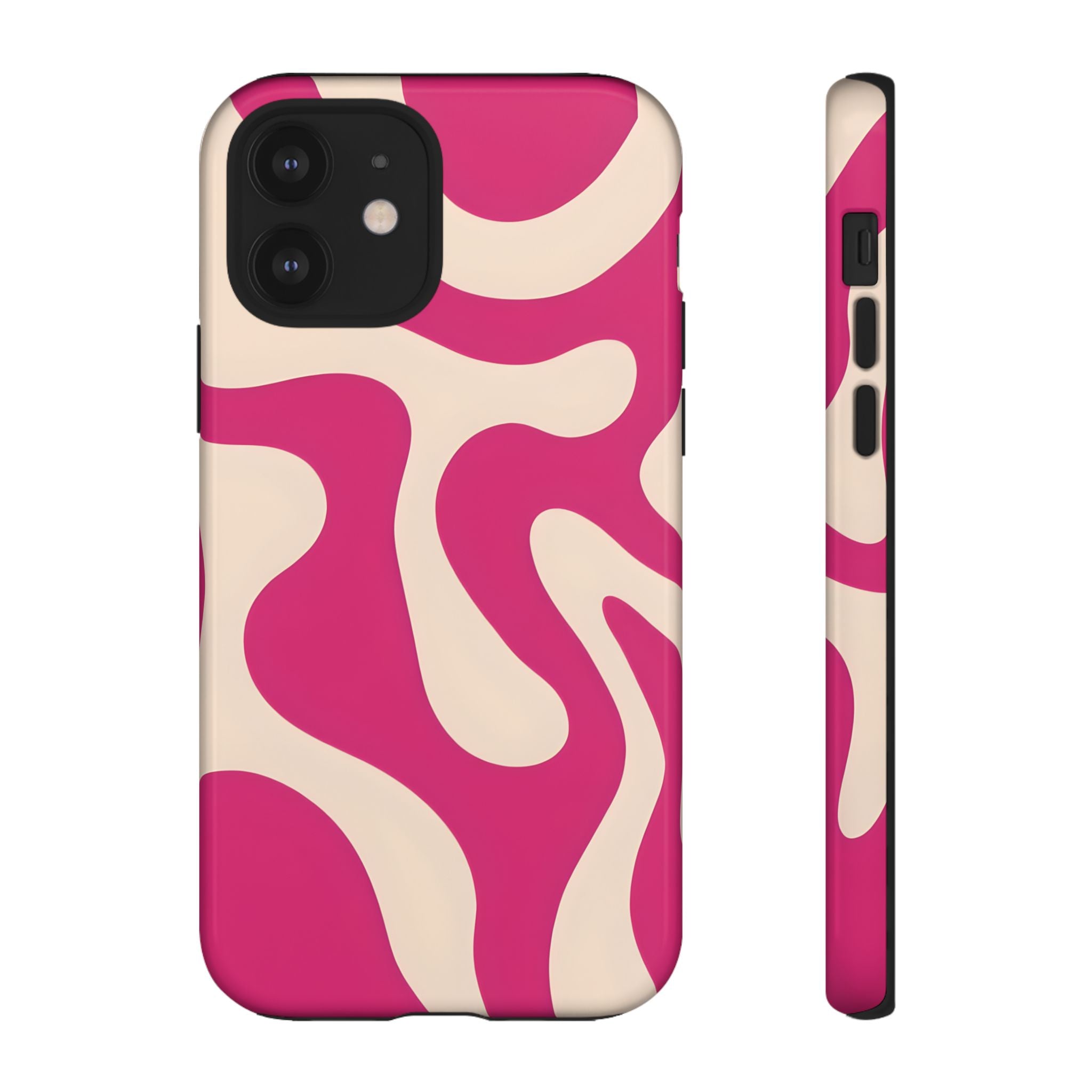 Trendy Phone Case | Tough Cases | Pink Abstract Design | Unique Gift for Her | Birthday & Holiday Accessory, Fashionable Tech Cover