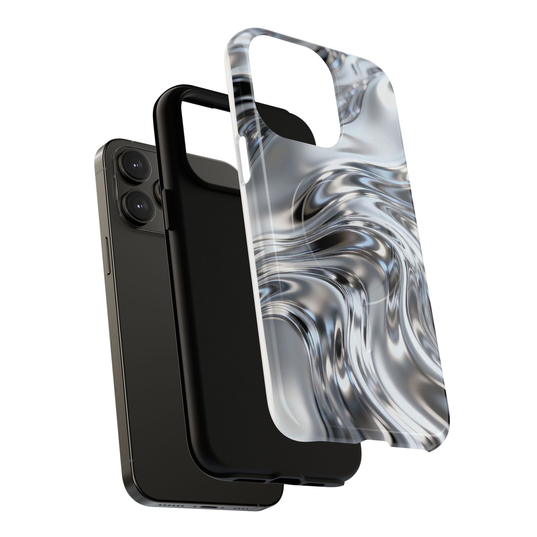 Mirror Gradient Tough Magnetic Case — Reflective Magnetic Phone Cover