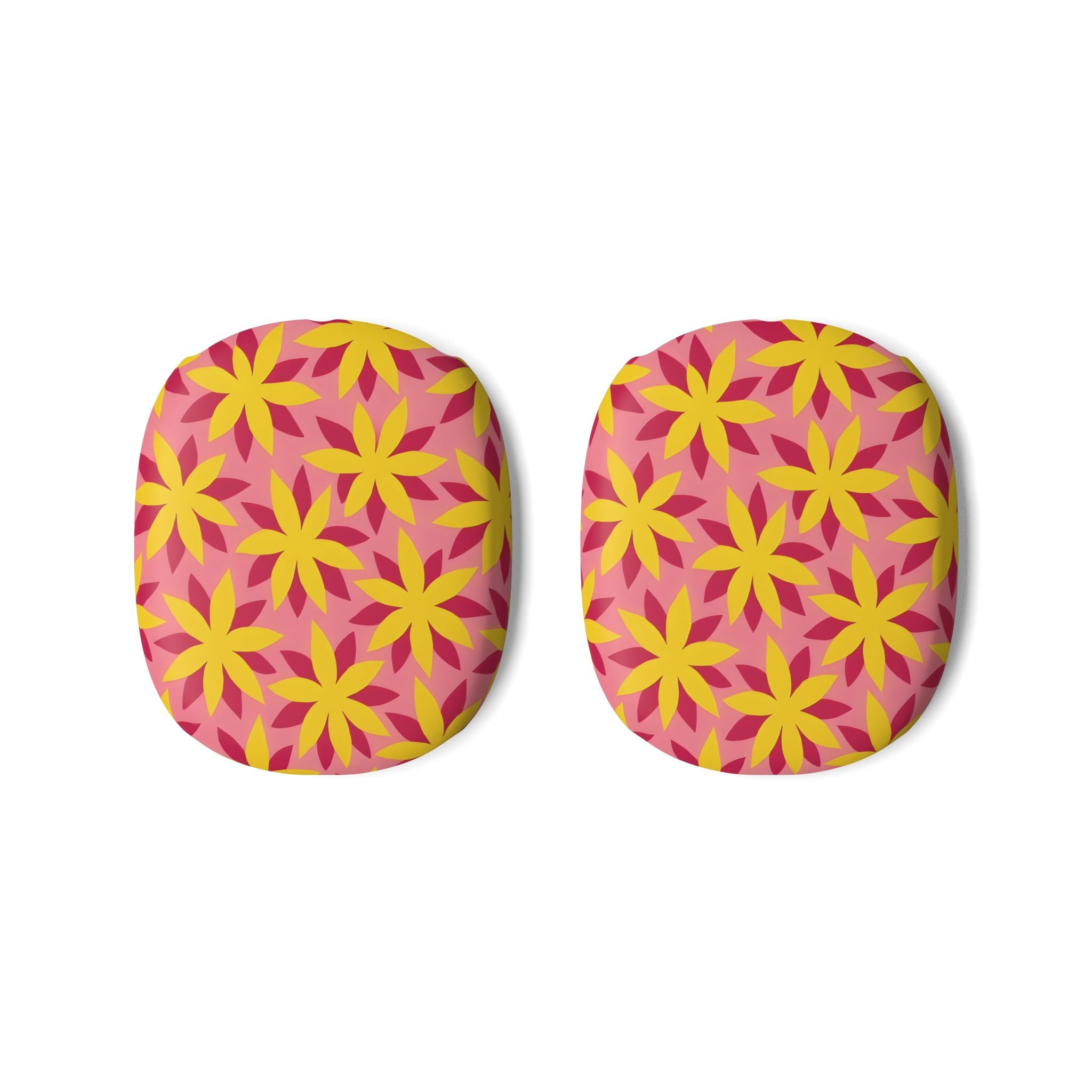 Floral Burst AirPods Max Ear Cup Covers — Pink & Yellow Daisy Pattern