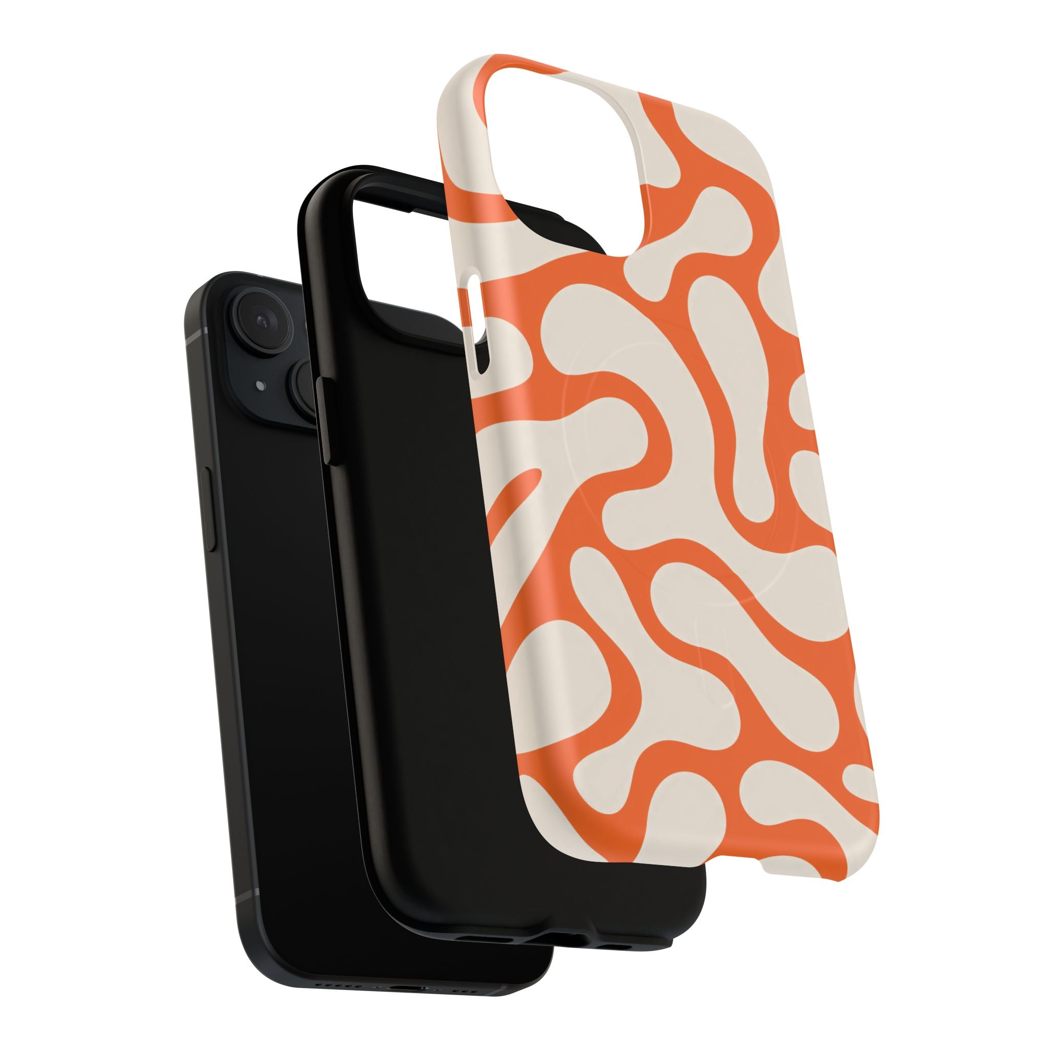 Orange Pattern Tough Magnetic Case