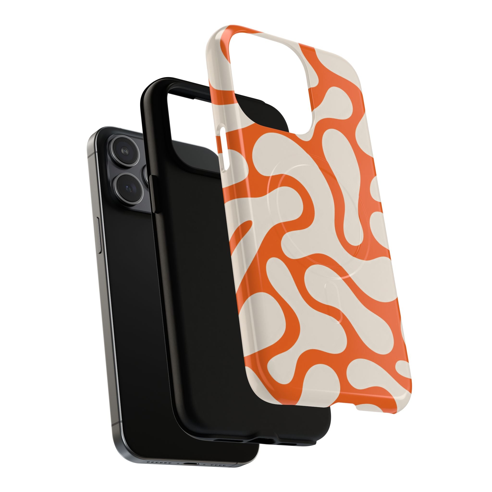 Orange Pattern Tough Magnetic Case
