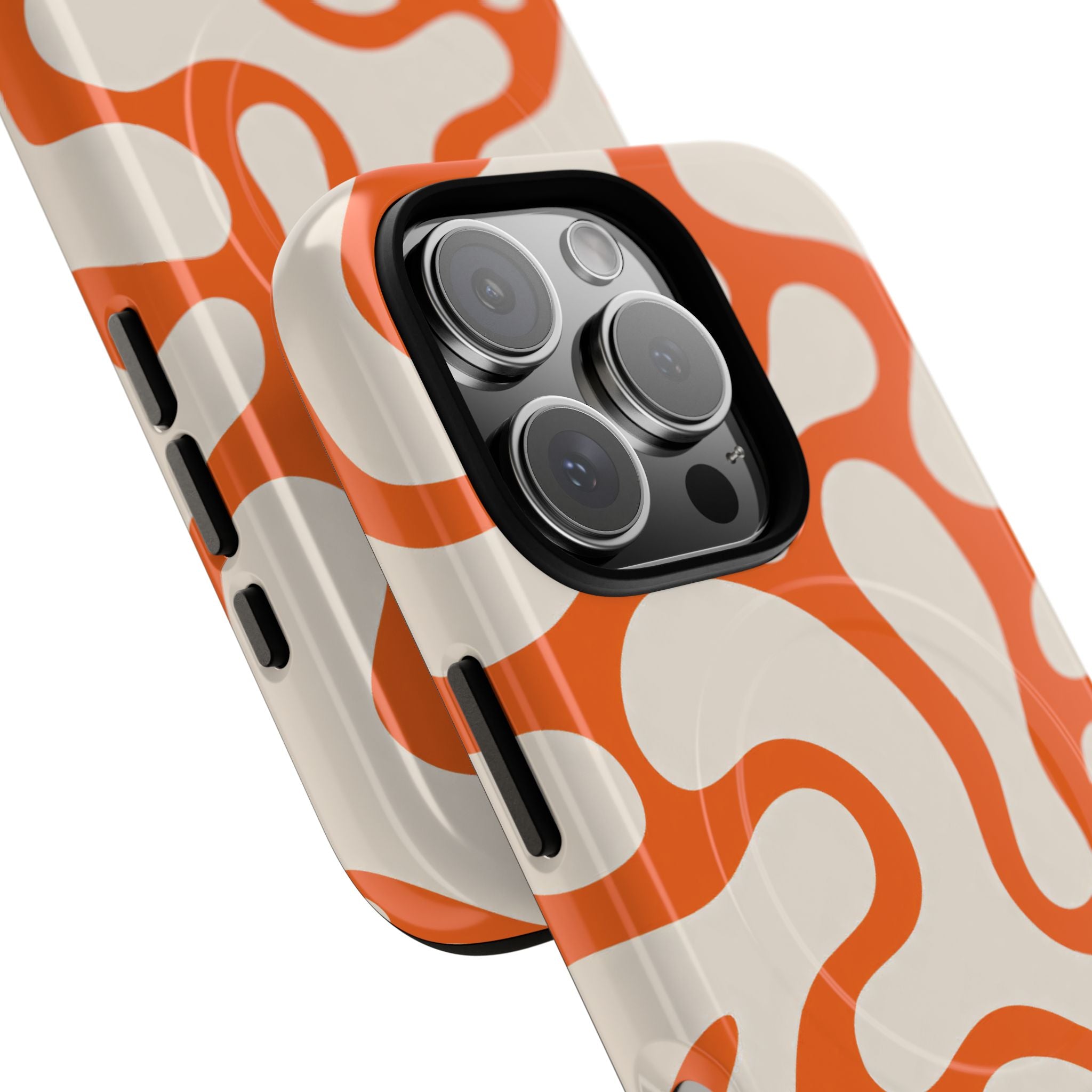 Orange Pattern Tough Magnetic Case