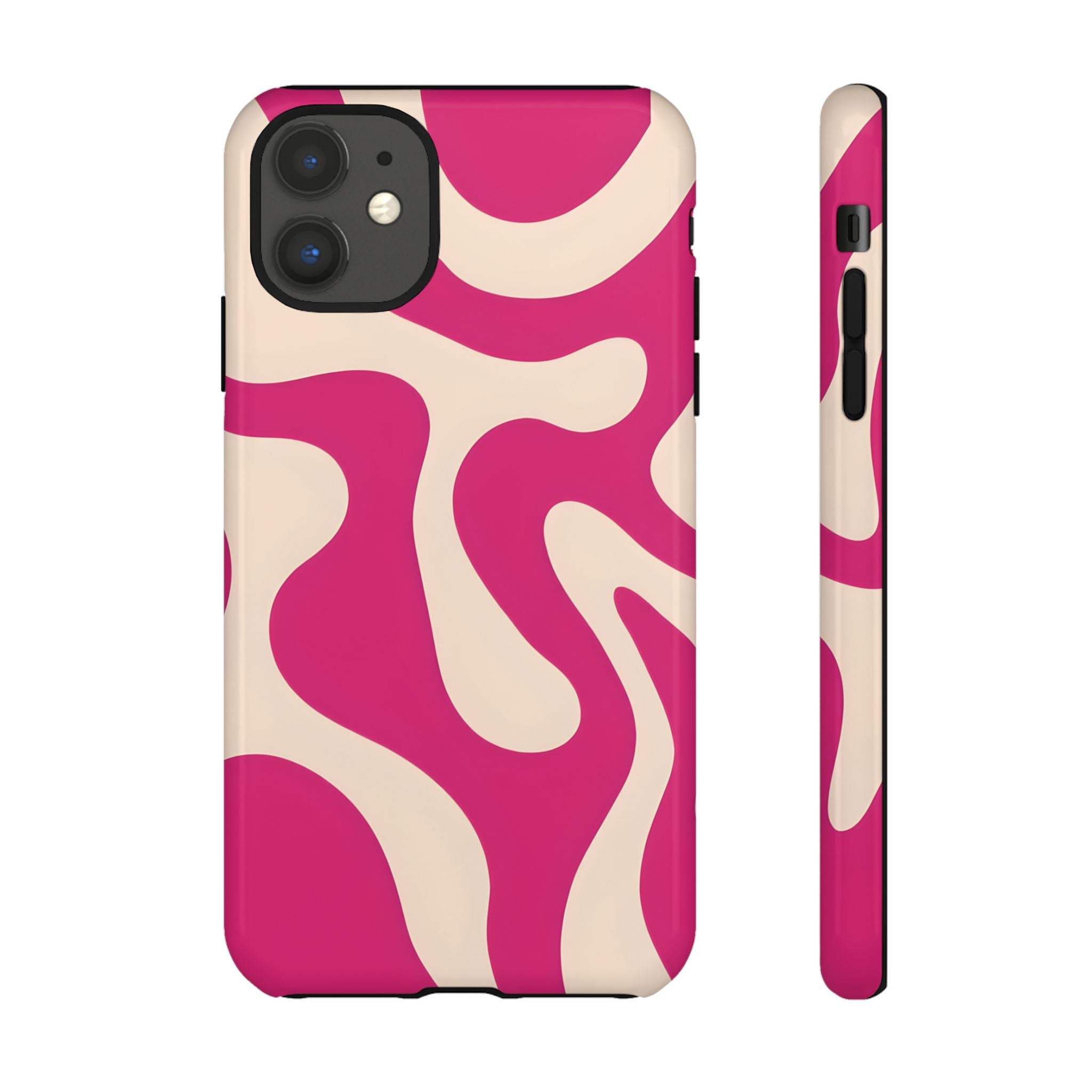 Trendy Phone Case | Tough Cases | Pink Abstract Design | Unique Gift for Her | Birthday & Holiday Accessory, Fashionable Tech Cover