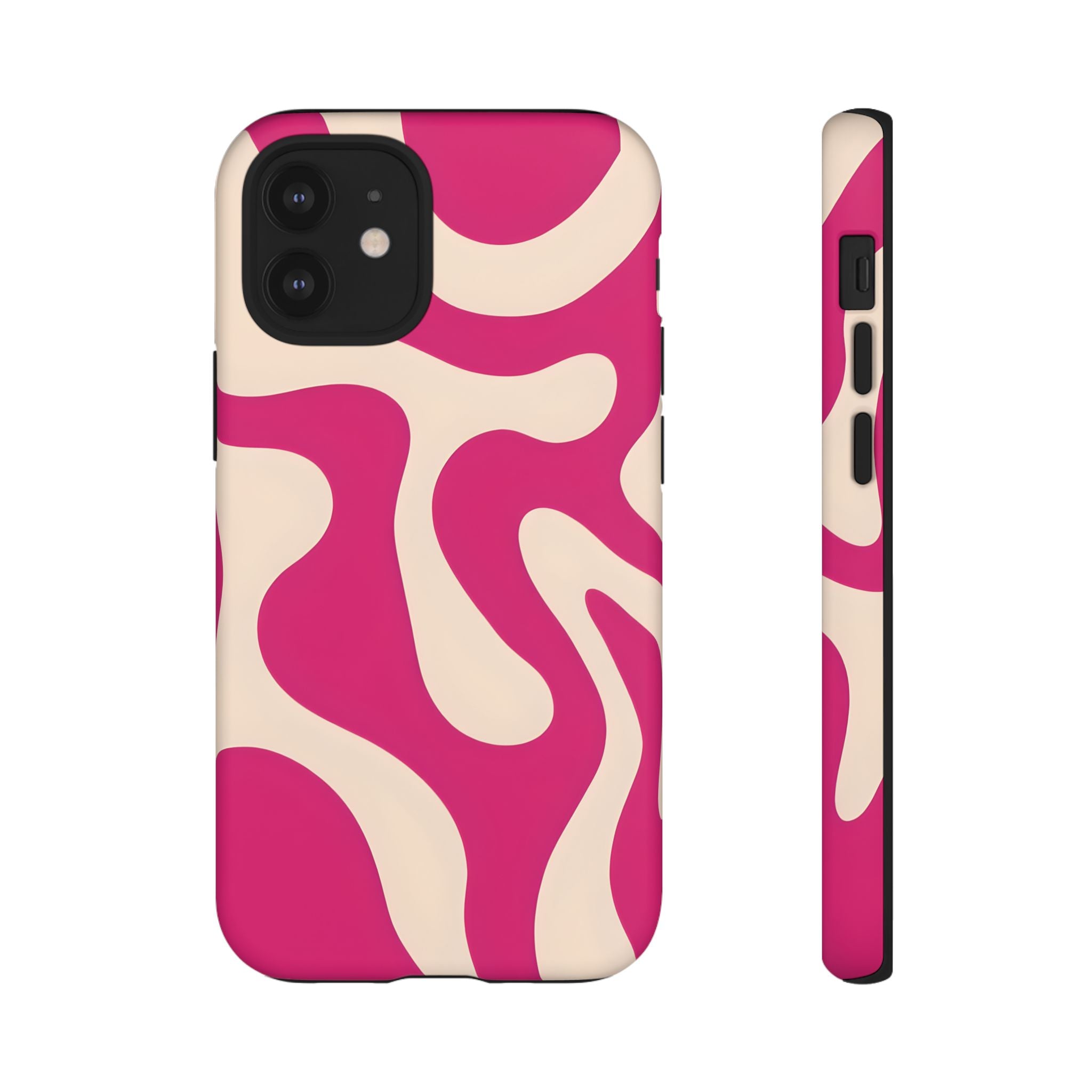 Trendy Phone Case | Tough Cases | Pink Abstract Design | Unique Gift for Her | Birthday & Holiday Accessory, Fashionable Tech Cover