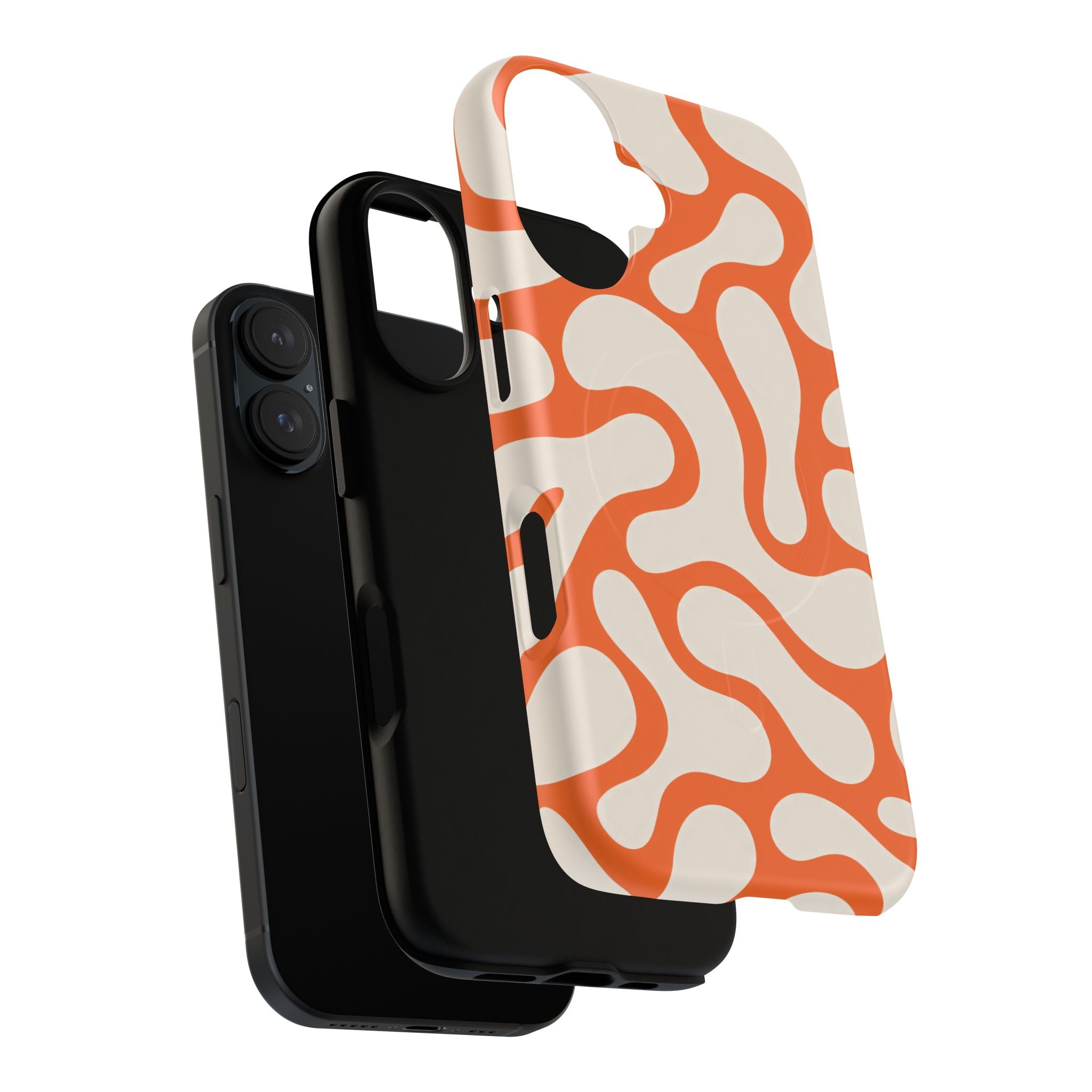 Orange Pattern Tough Magnetic Case