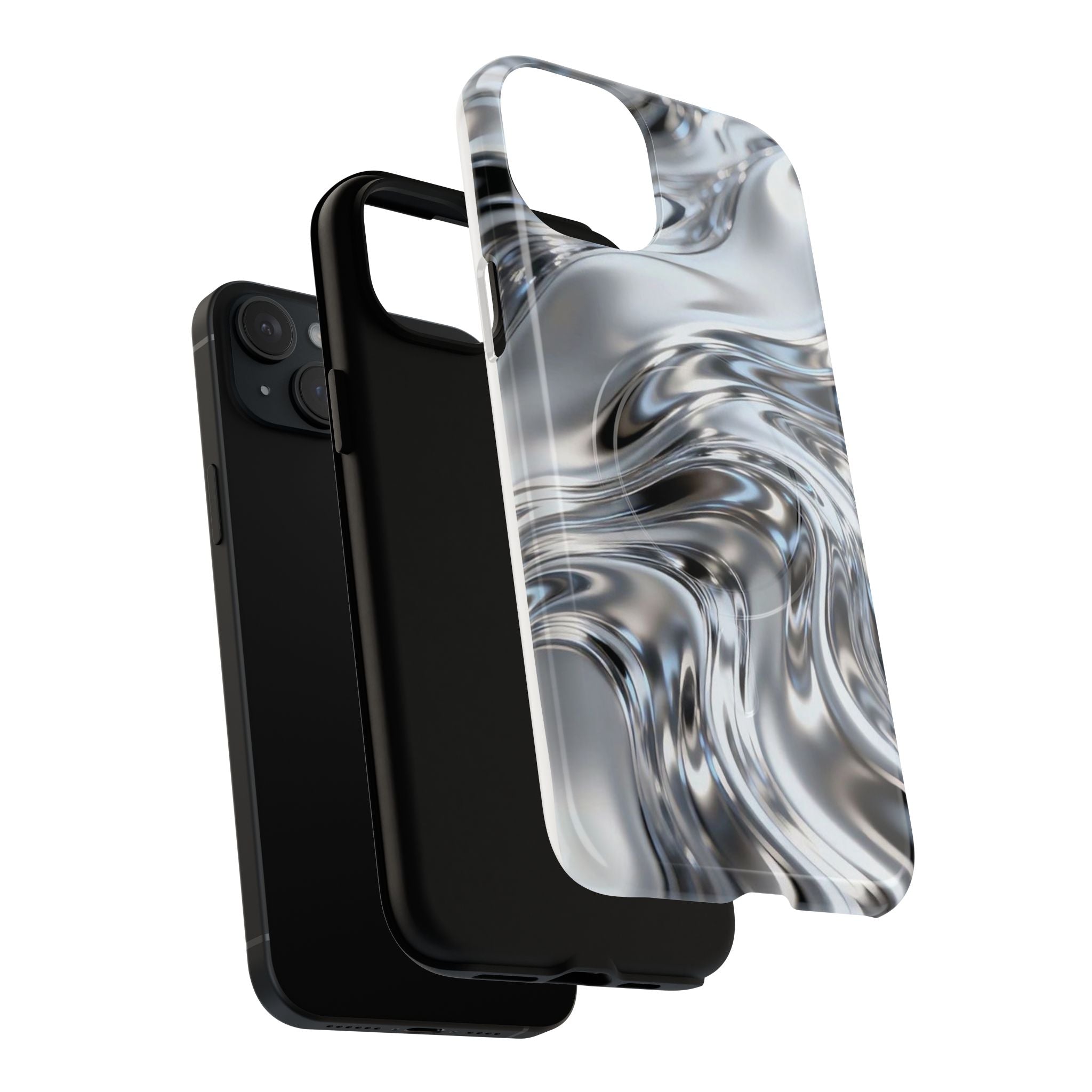 Mirror Gradient Tough Magnetic Case — Reflective Magnetic Phone Cover