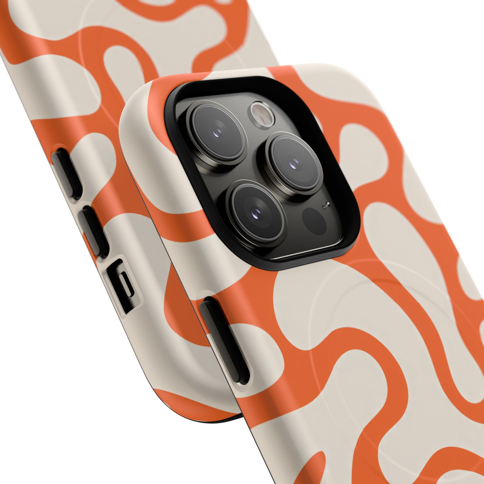 Orange Pattern Tough Magnetic Case