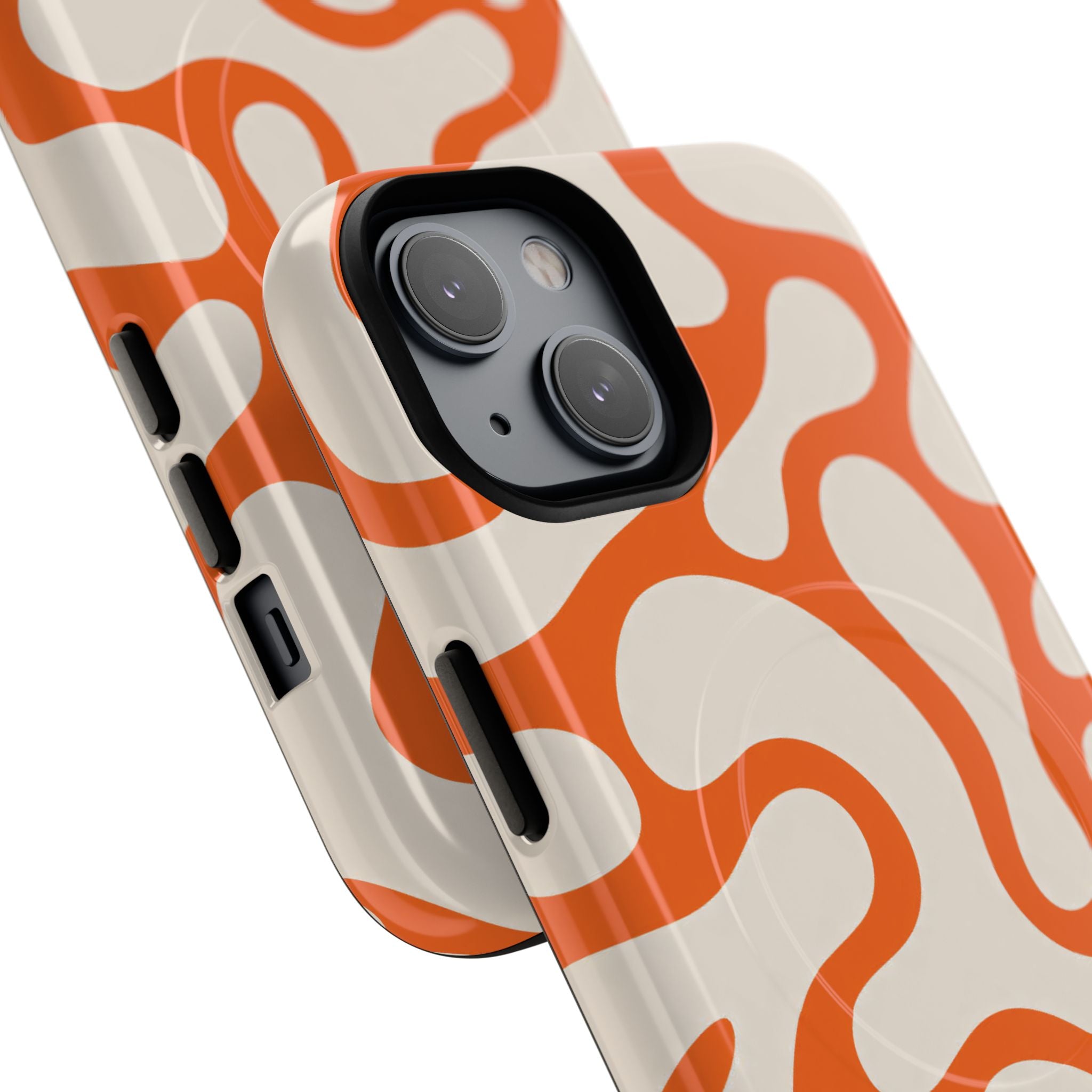 Orange Pattern Tough Magnetic Case