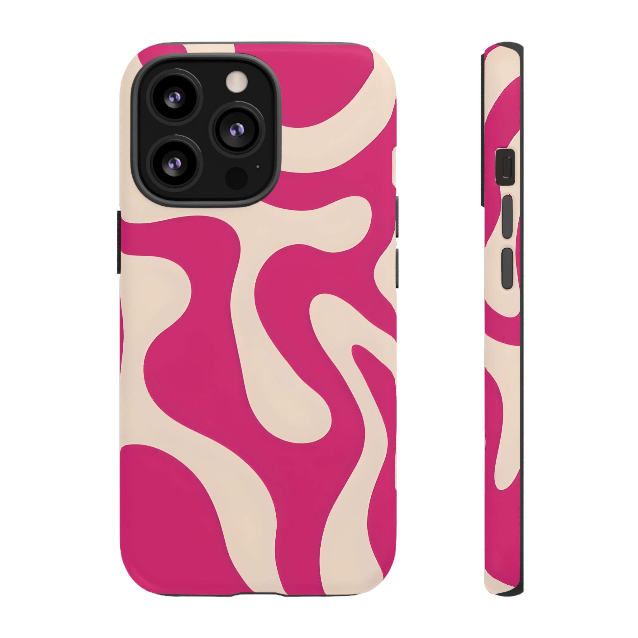 Trendy Phone Case | Tough Cases | Pink Abstract Design | Unique Gift for Her | Birthday & Holiday Accessory, Fashionable Tech Cover