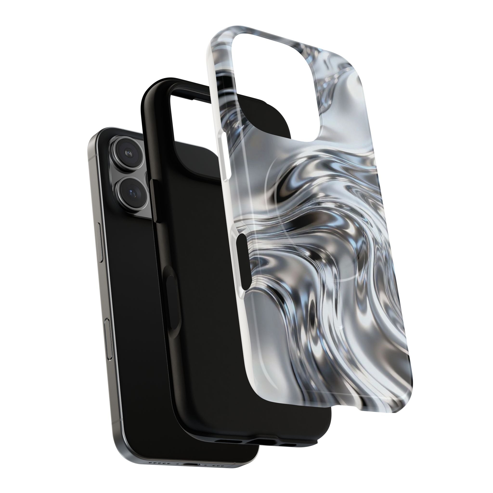 Mirror Gradient Tough Magnetic Case — Reflective Magnetic Phone Cover