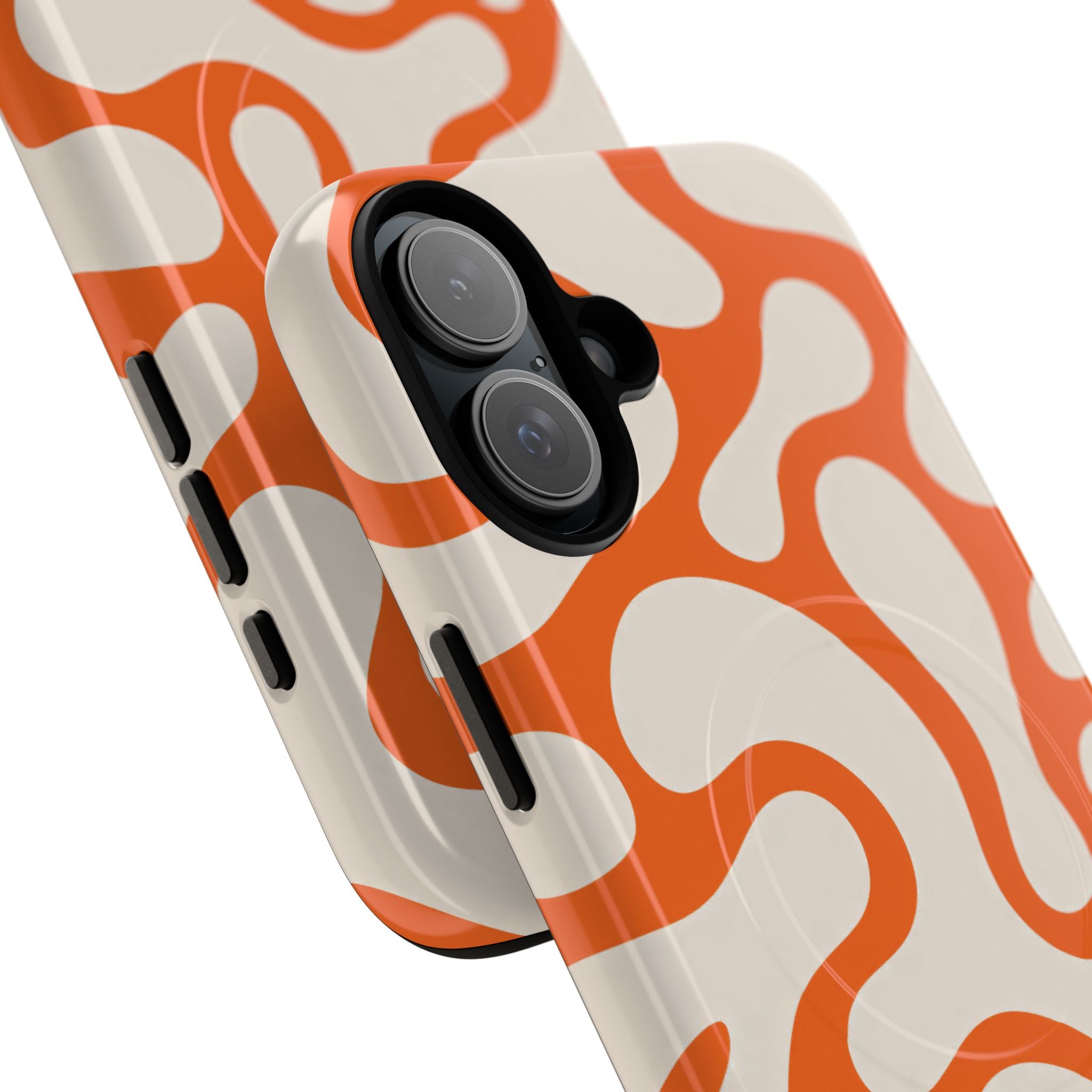 Orange Pattern Tough Magnetic Case