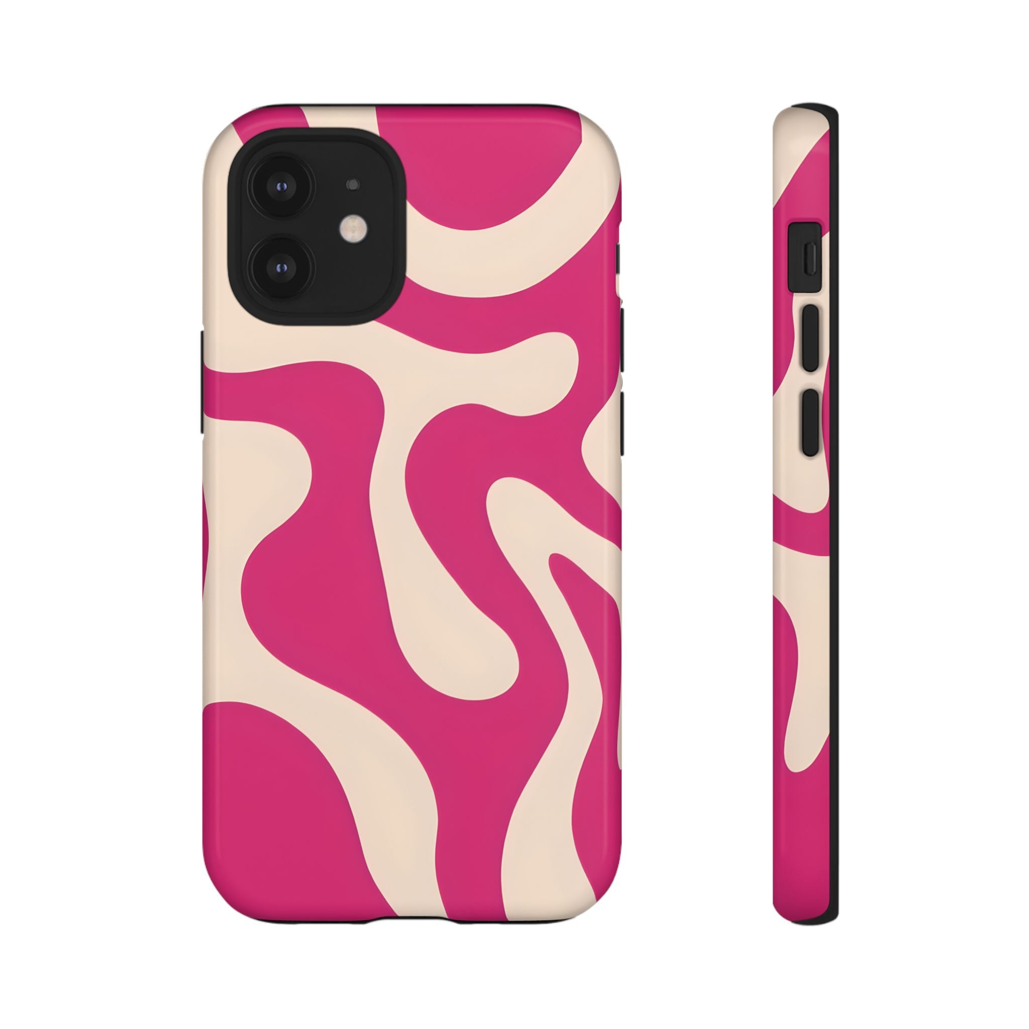 Trendy Phone Case | Tough Cases | Pink Abstract Design | Unique Gift for Her | Birthday & Holiday Accessory, Fashionable Tech Cover