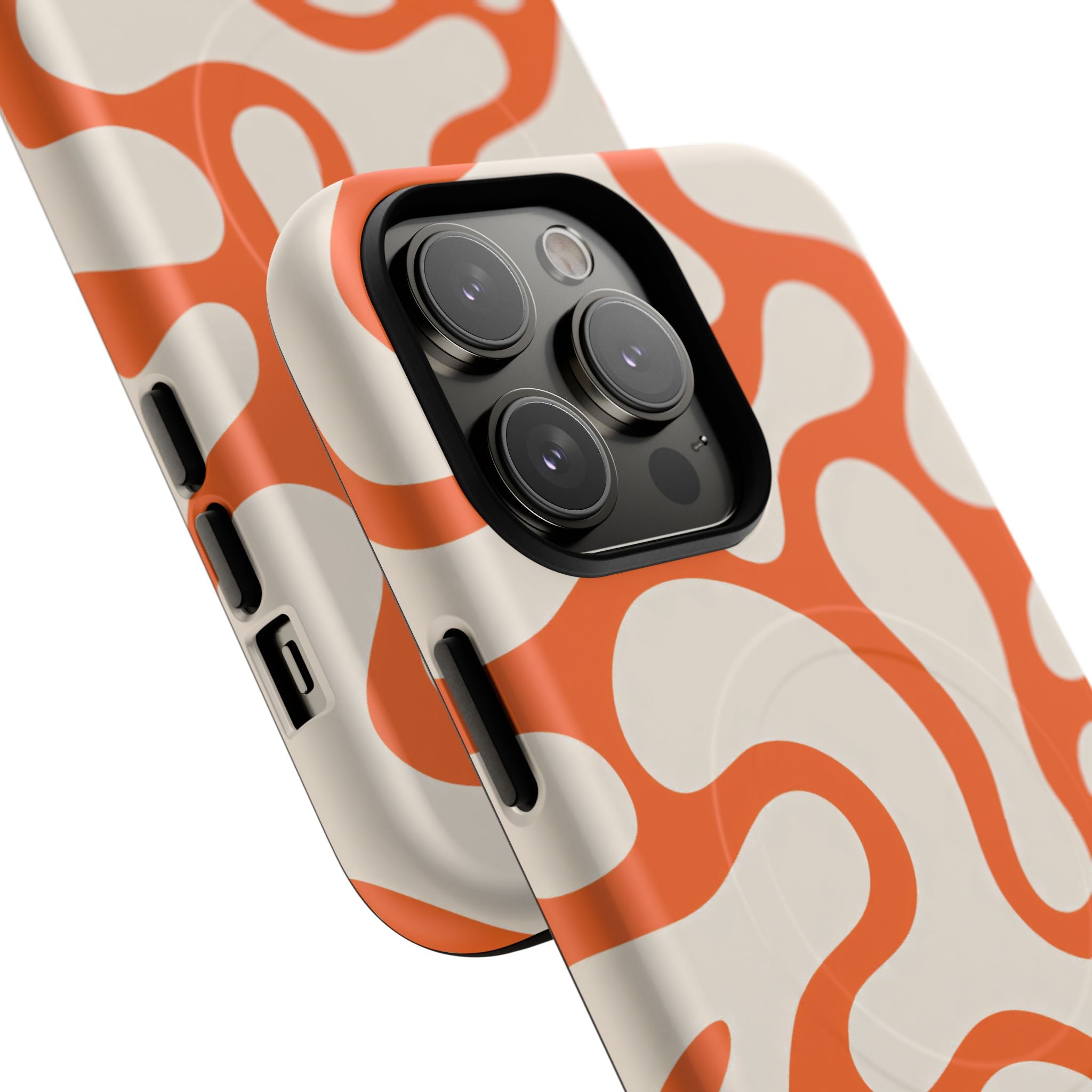 Orange Pattern Tough Magnetic Case
