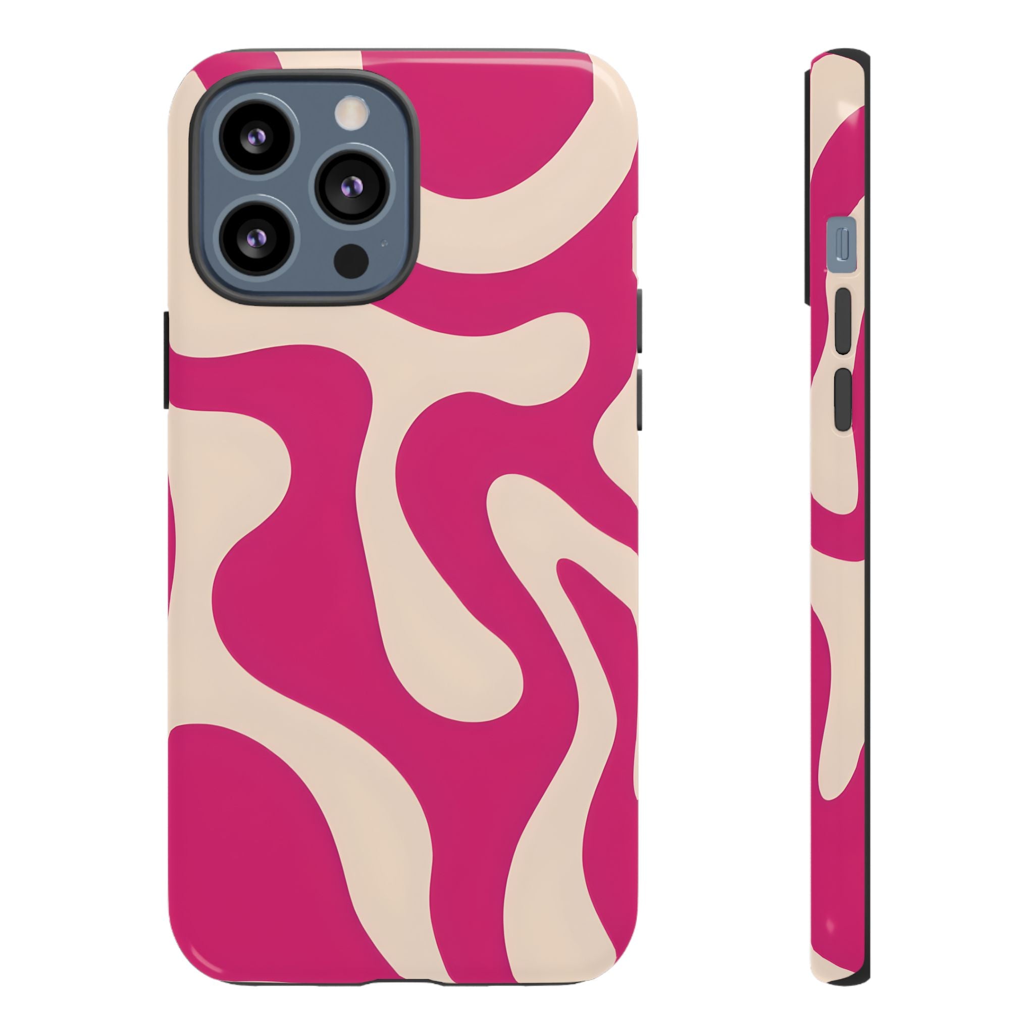 Trendy Phone Case | Tough Cases | Pink Abstract Design | Unique Gift for Her | Birthday & Holiday Accessory, Fashionable Tech Cover