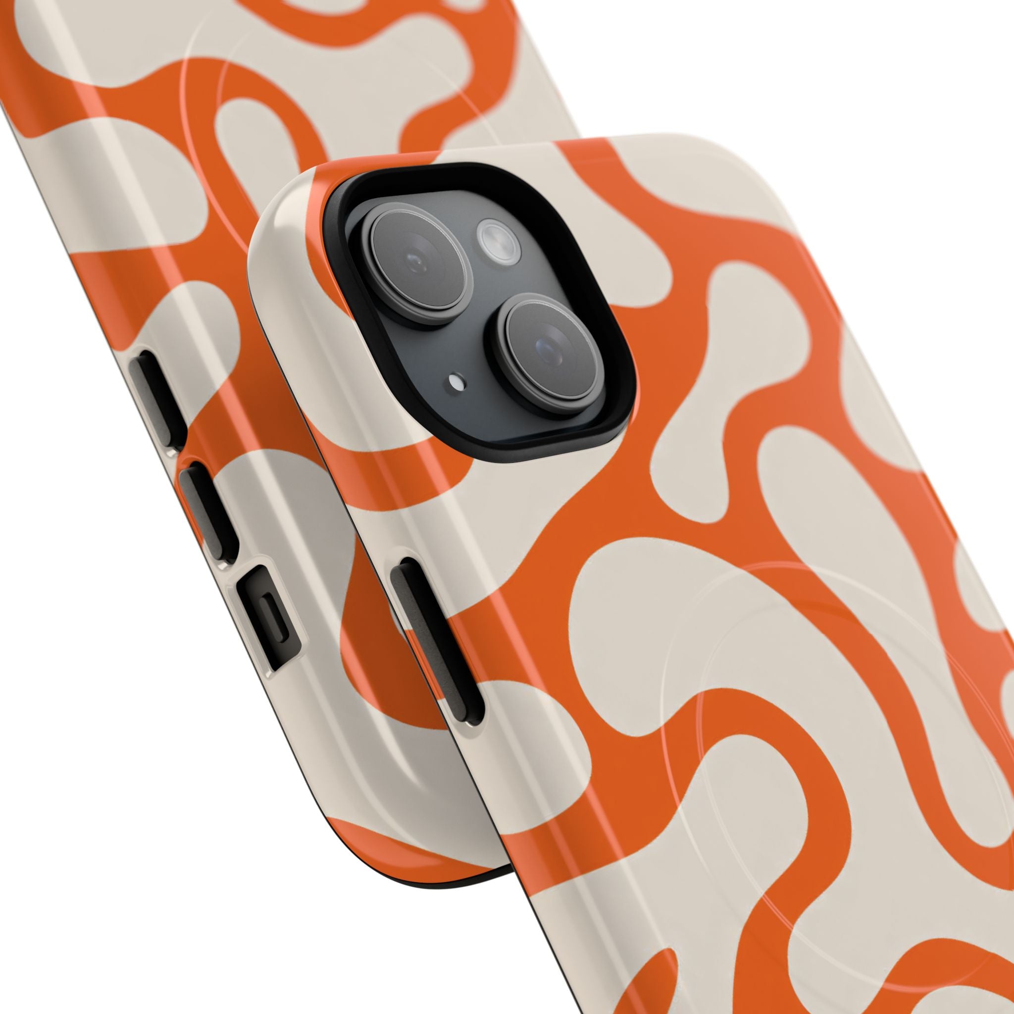Orange Pattern Tough Magnetic Case