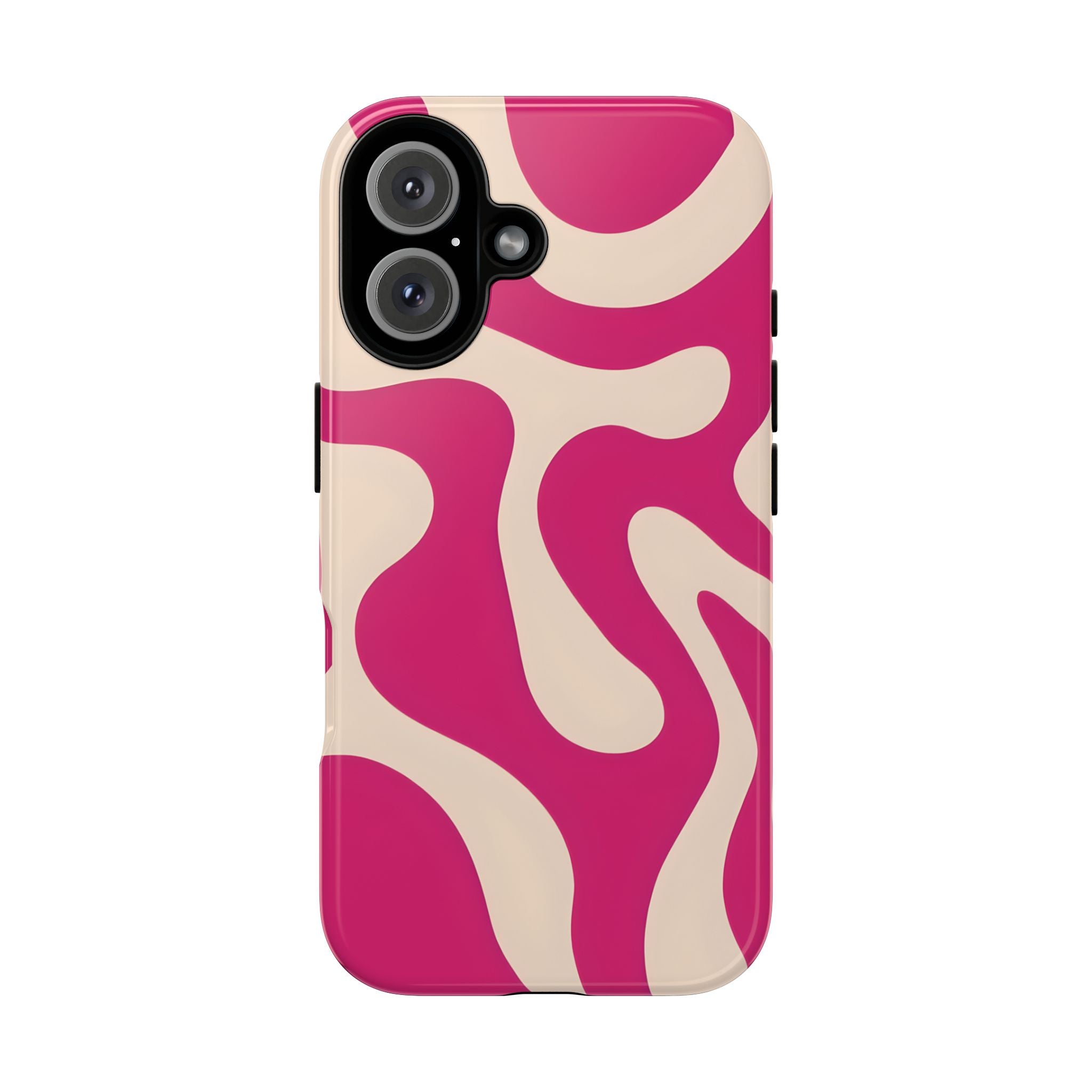 Trendy Phone Case | Tough Cases | Pink Abstract Design | Unique Gift for Her | Birthday & Holiday Accessory, Fashionable Tech Cover