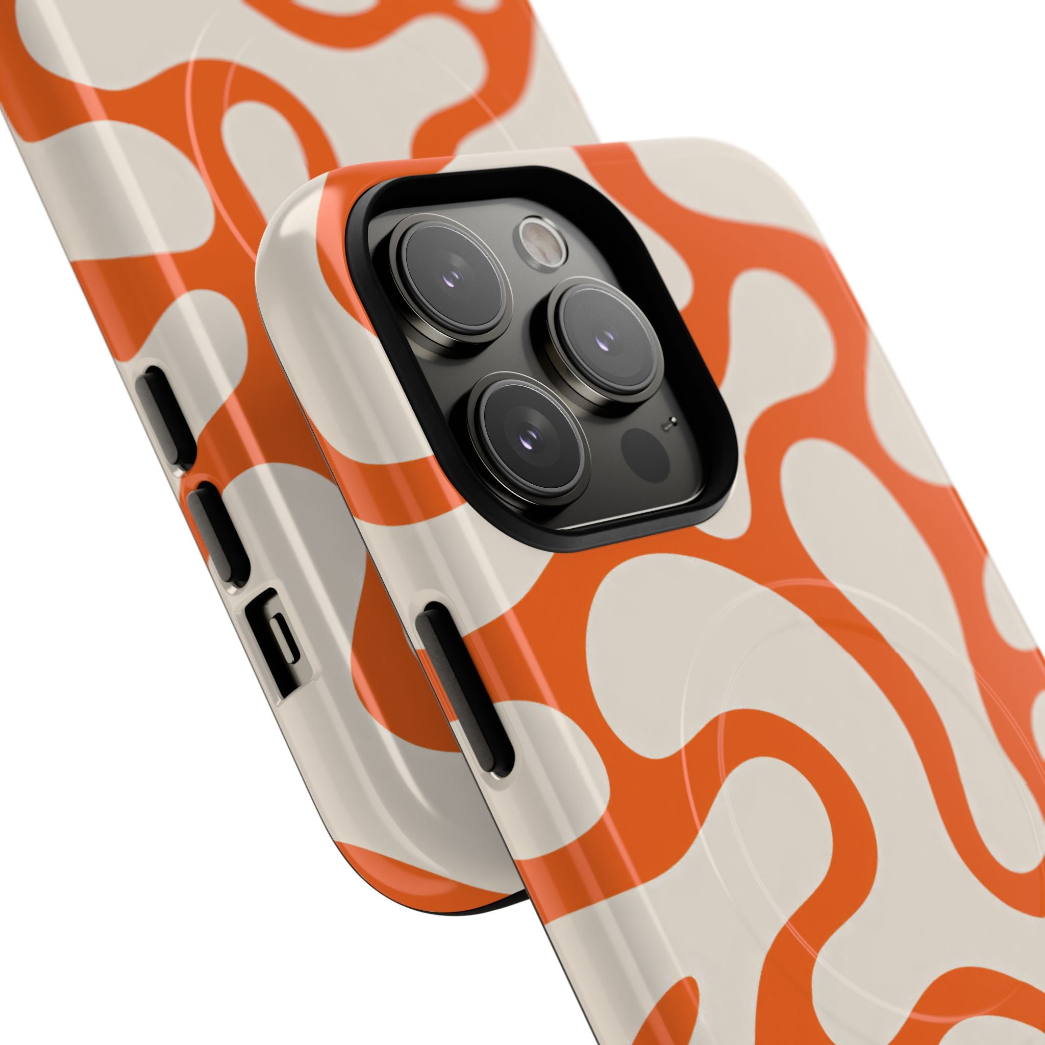 Orange Pattern Tough Magnetic Case