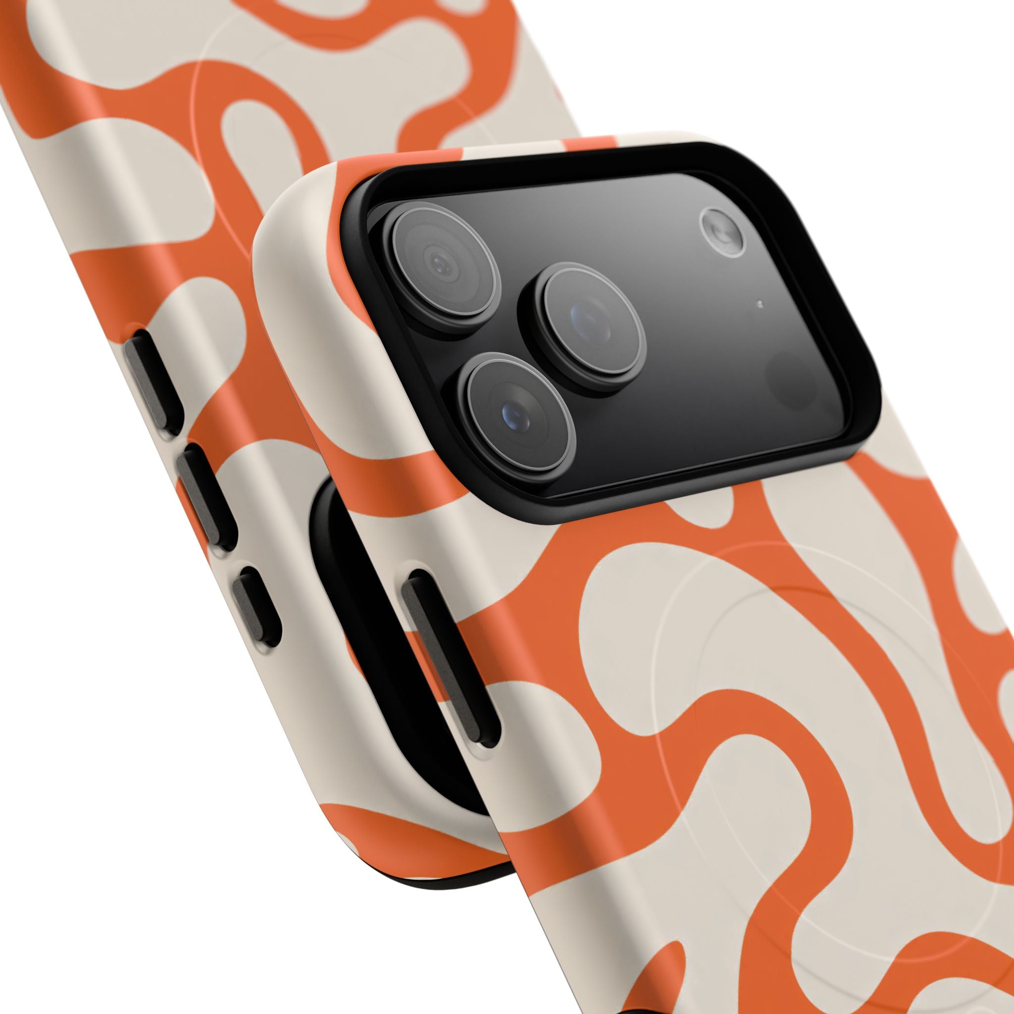 Orange Pattern Tough Magnetic Case