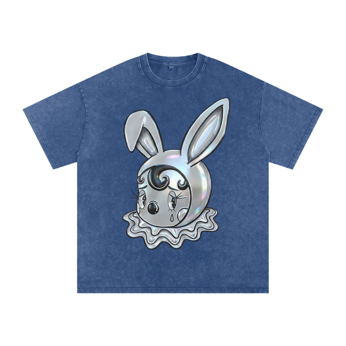 Snow Washed Oversized Cotton T-Shirt