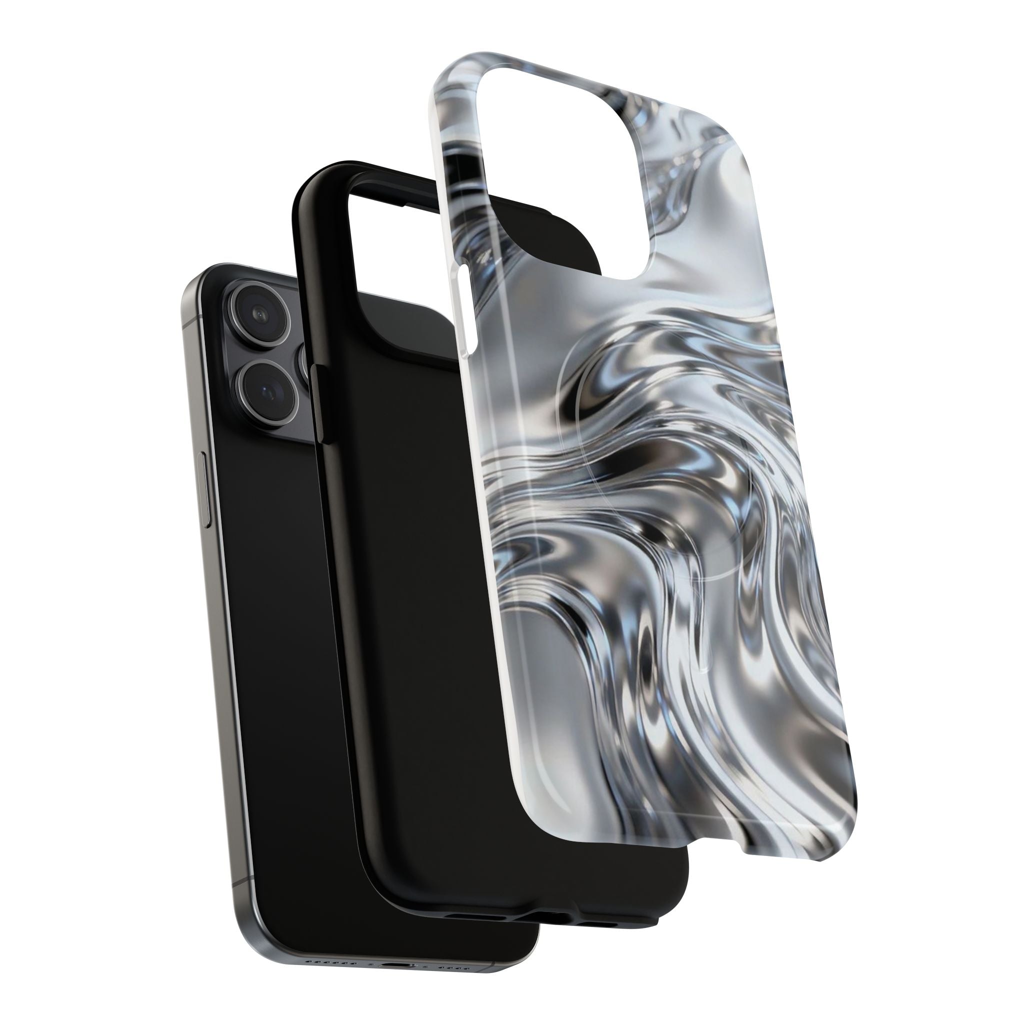 Mirror Gradient Tough Magnetic Case — Reflective Magnetic Phone Cover