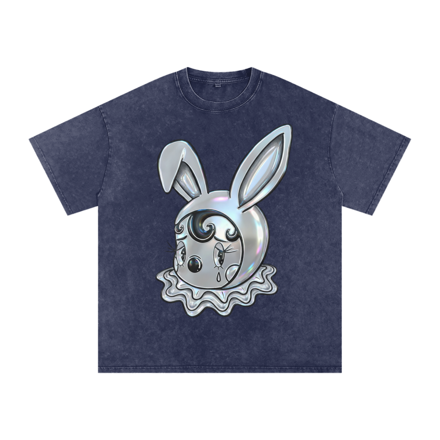 Snow Washed Oversized Cotton T-Shirt