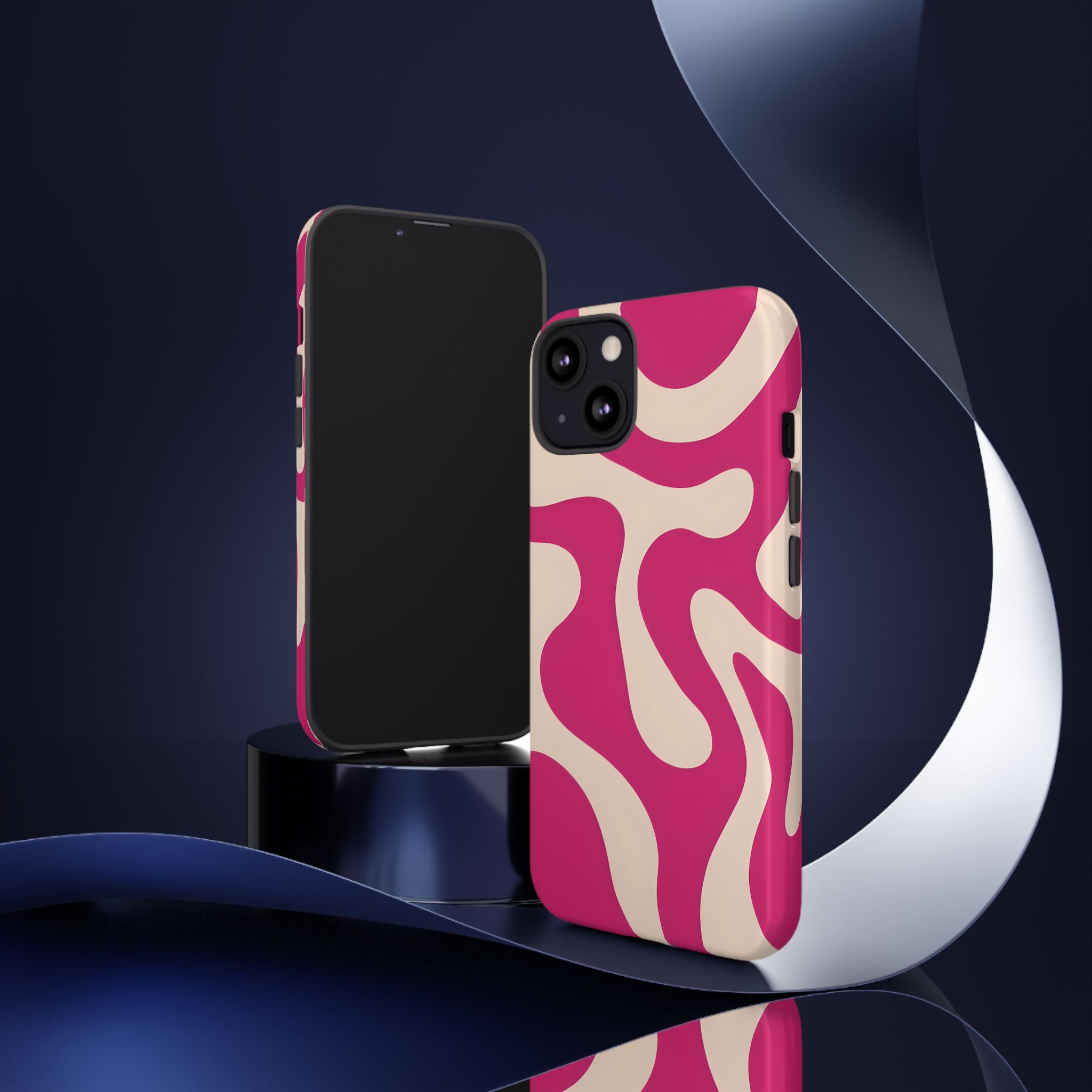 Trendy Phone Case | Tough Cases | Pink Abstract Design | Unique Gift for Her | Birthday & Holiday Accessory, Fashionable Tech Cover