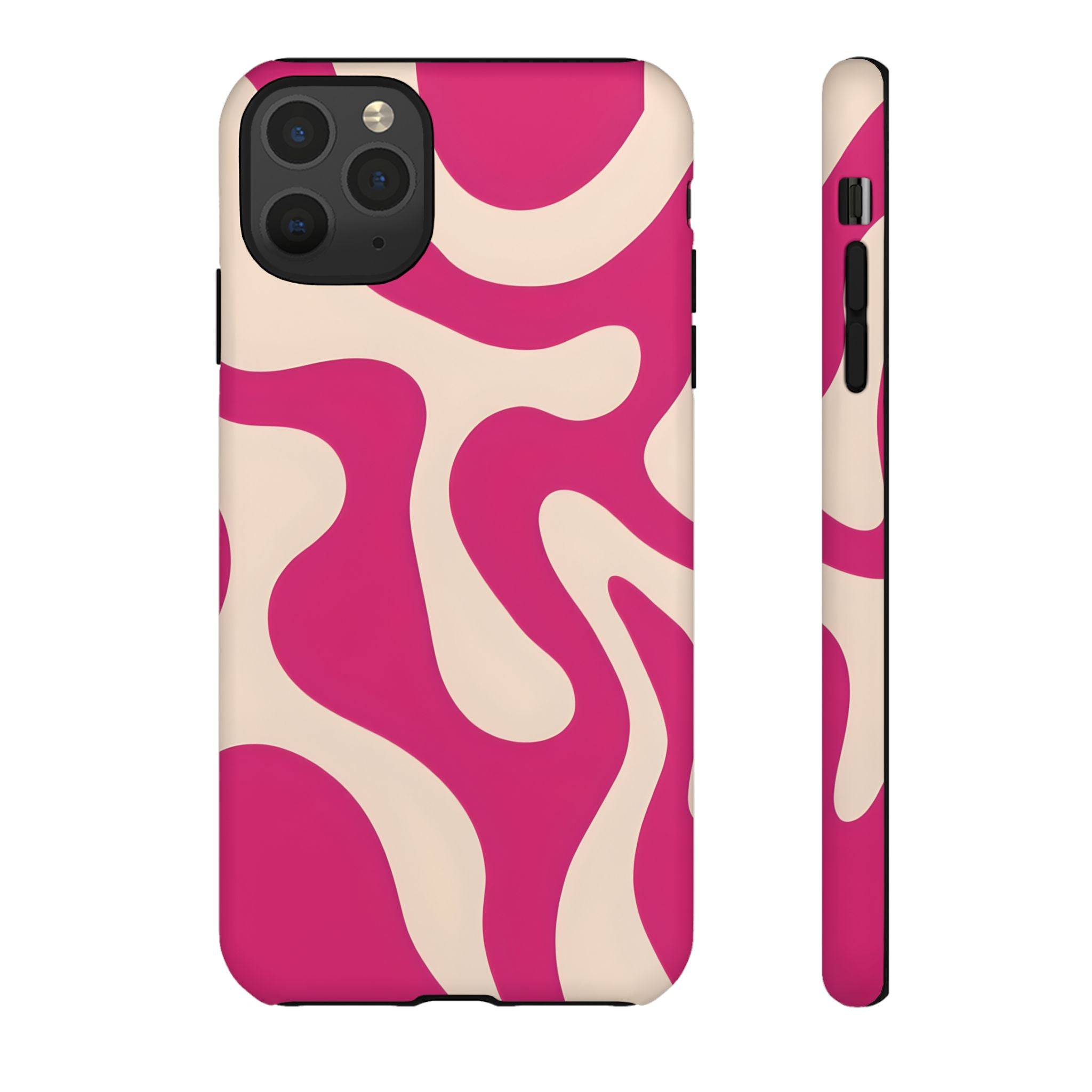 Trendy Phone Case | Tough Cases | Pink Abstract Design | Unique Gift for Her | Birthday & Holiday Accessory, Fashionable Tech Cover