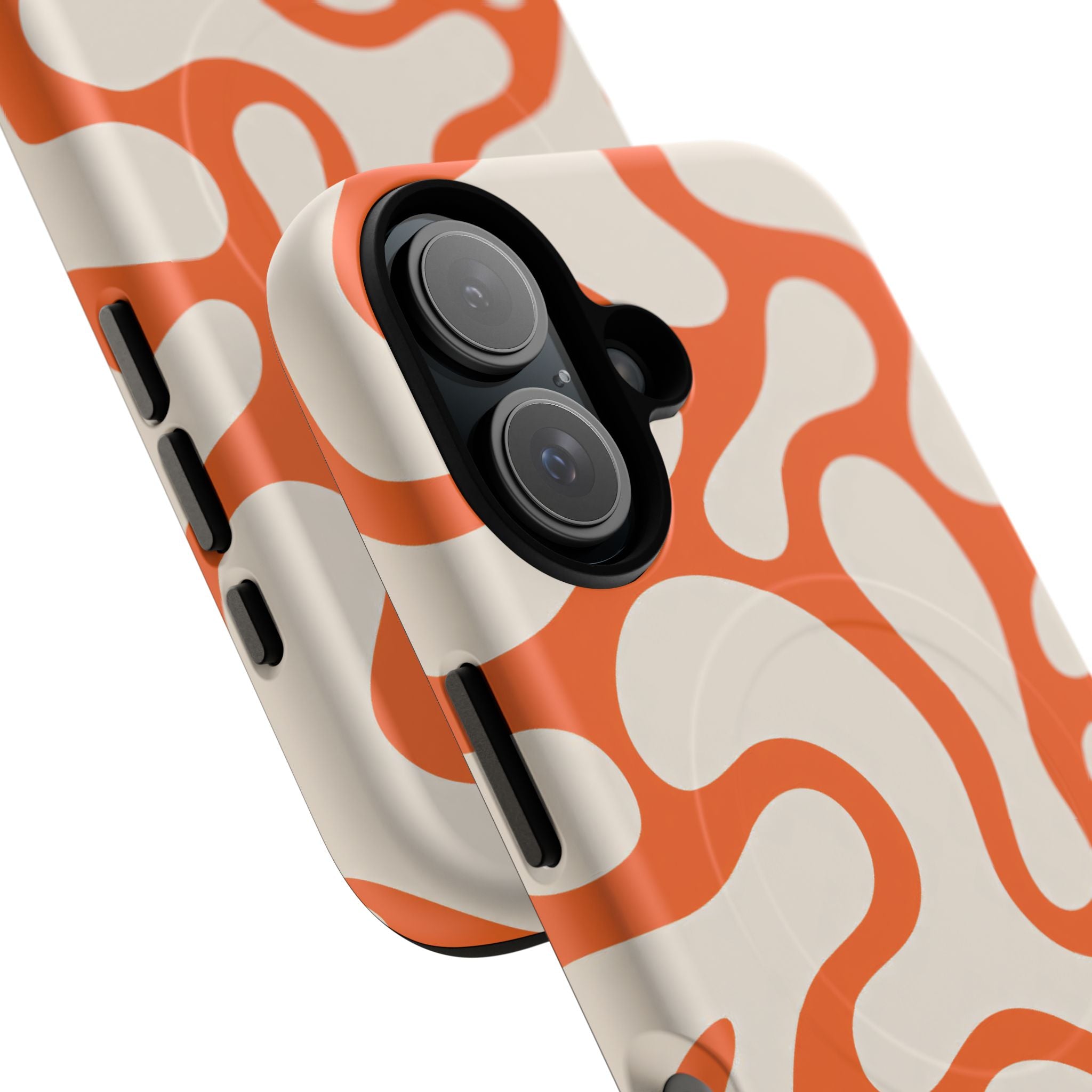 Orange Pattern Tough Magnetic Case