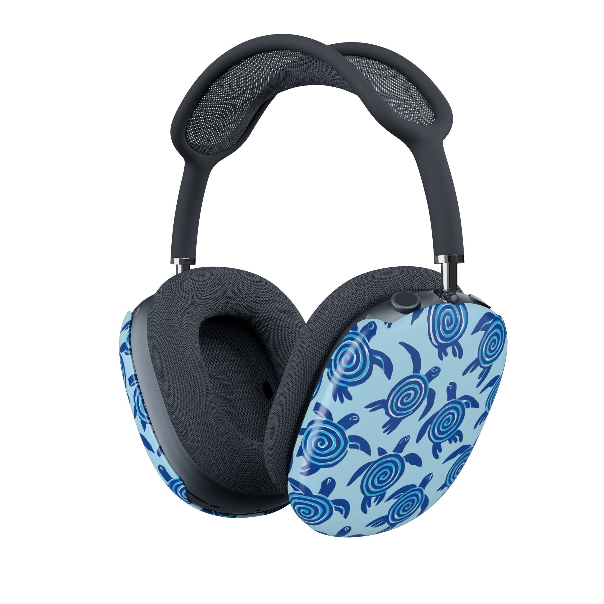 Blue Turtle Pattern AirPod Max Case — Ocean Marine Print Headphone Covers