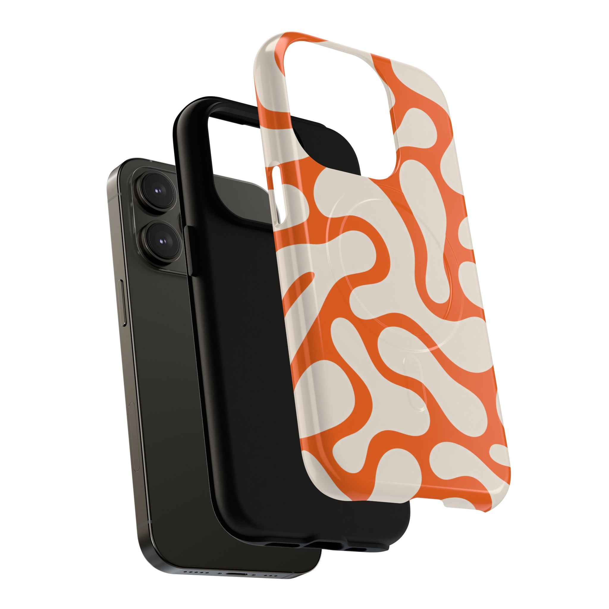Orange Pattern Tough Magnetic Case