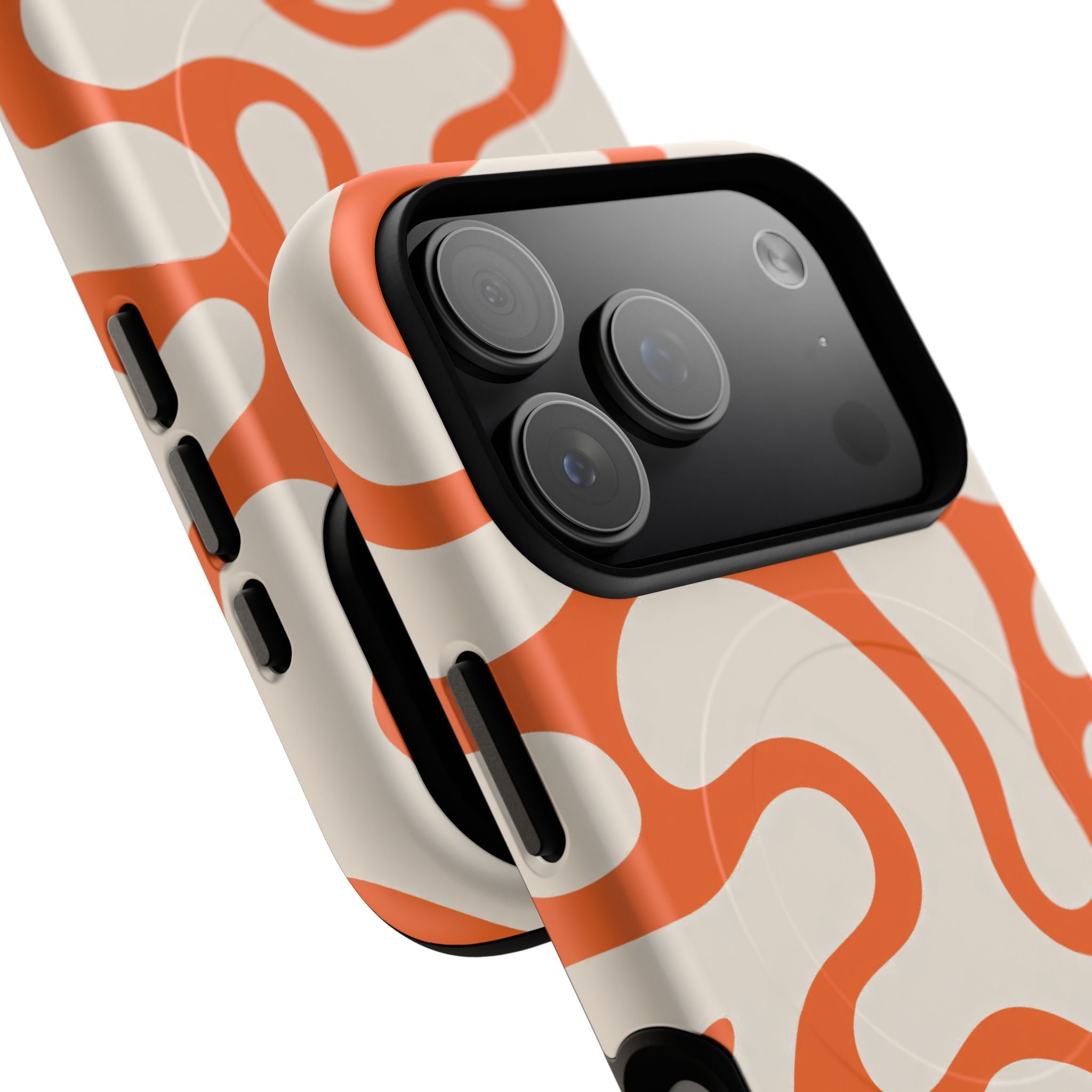 Orange Pattern Tough Magnetic Case