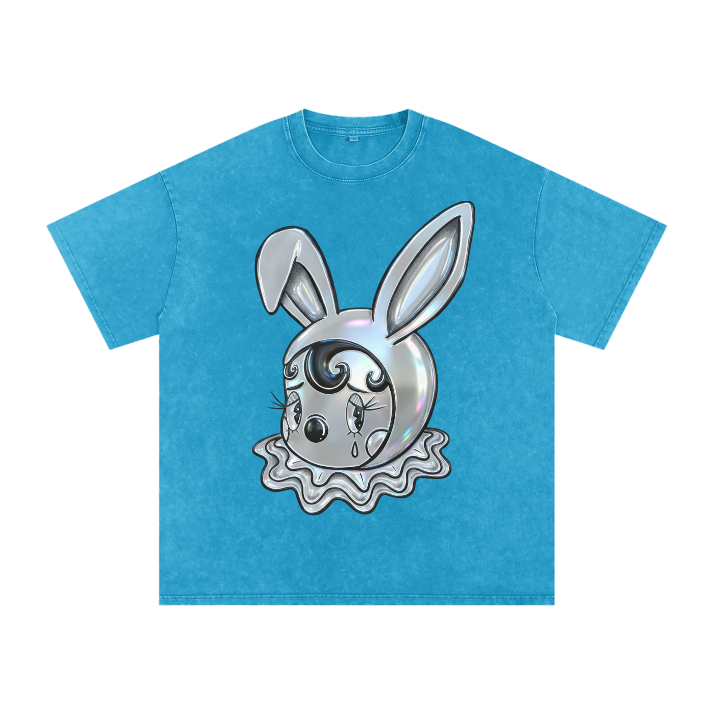 Snow Washed Oversized Cotton T-Shirt