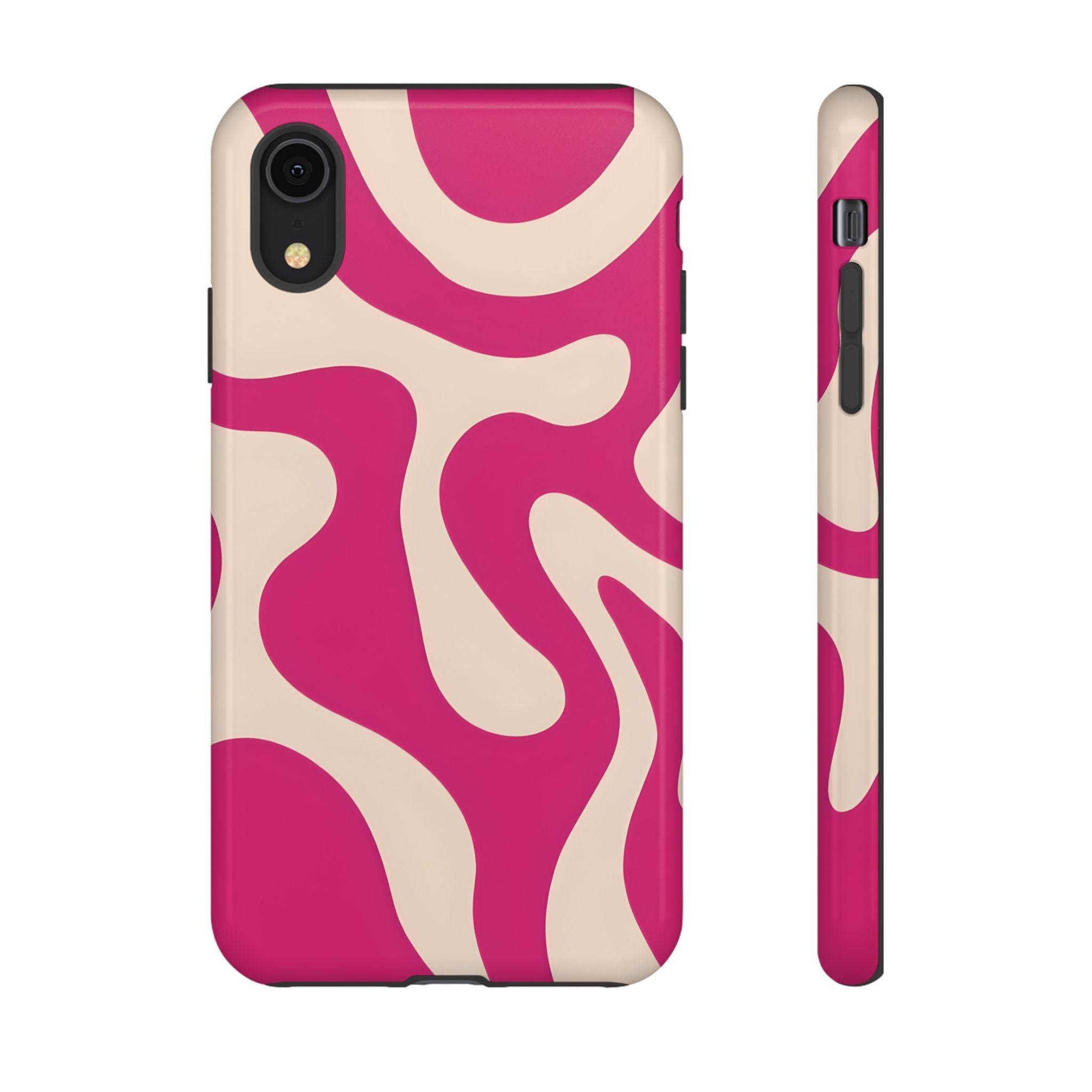 Trendy Phone Case | Tough Cases | Pink Abstract Design | Unique Gift for Her | Birthday & Holiday Accessory, Fashionable Tech Cover