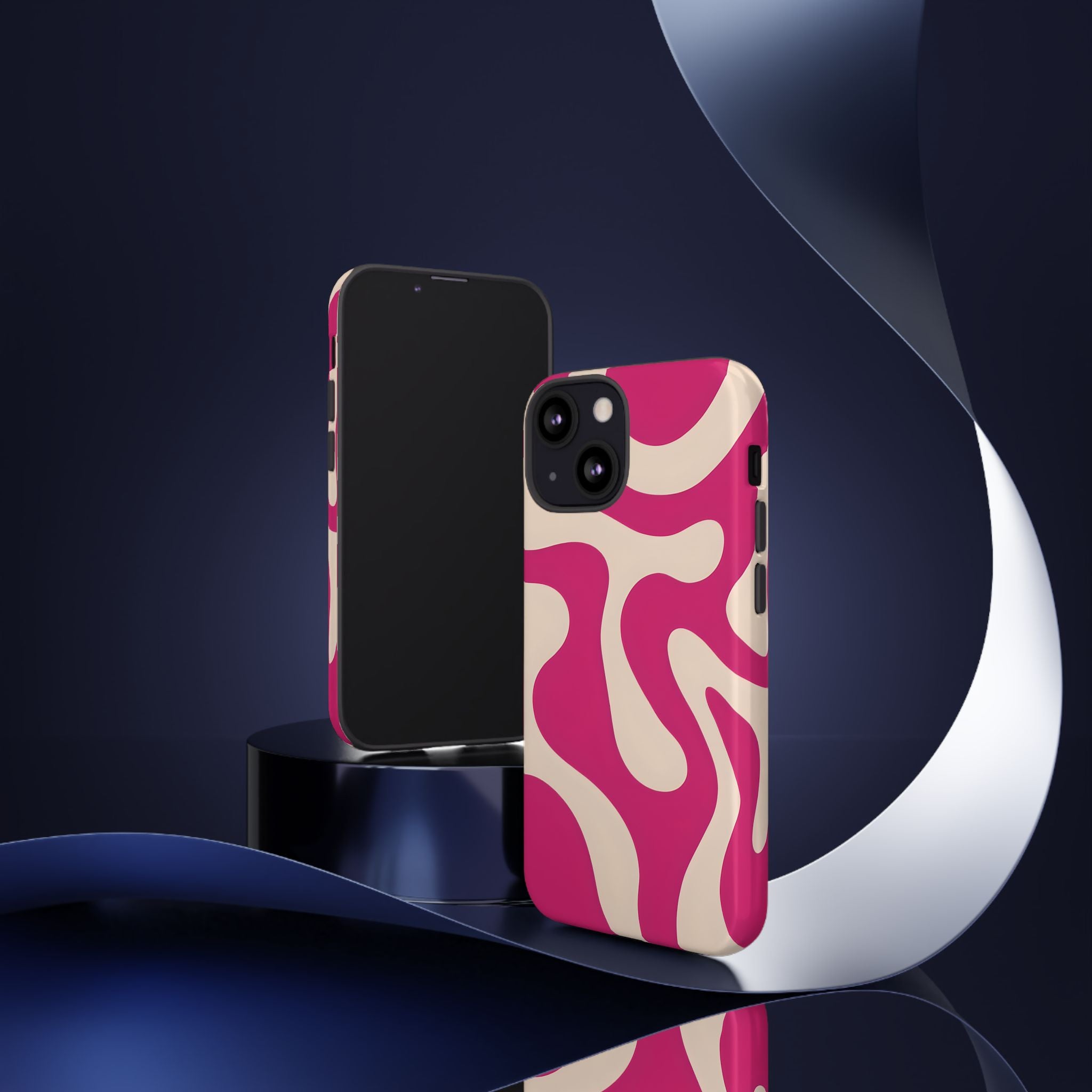 Trendy Phone Case | Tough Cases | Pink Abstract Design | Unique Gift for Her | Birthday & Holiday Accessory, Fashionable Tech Cover