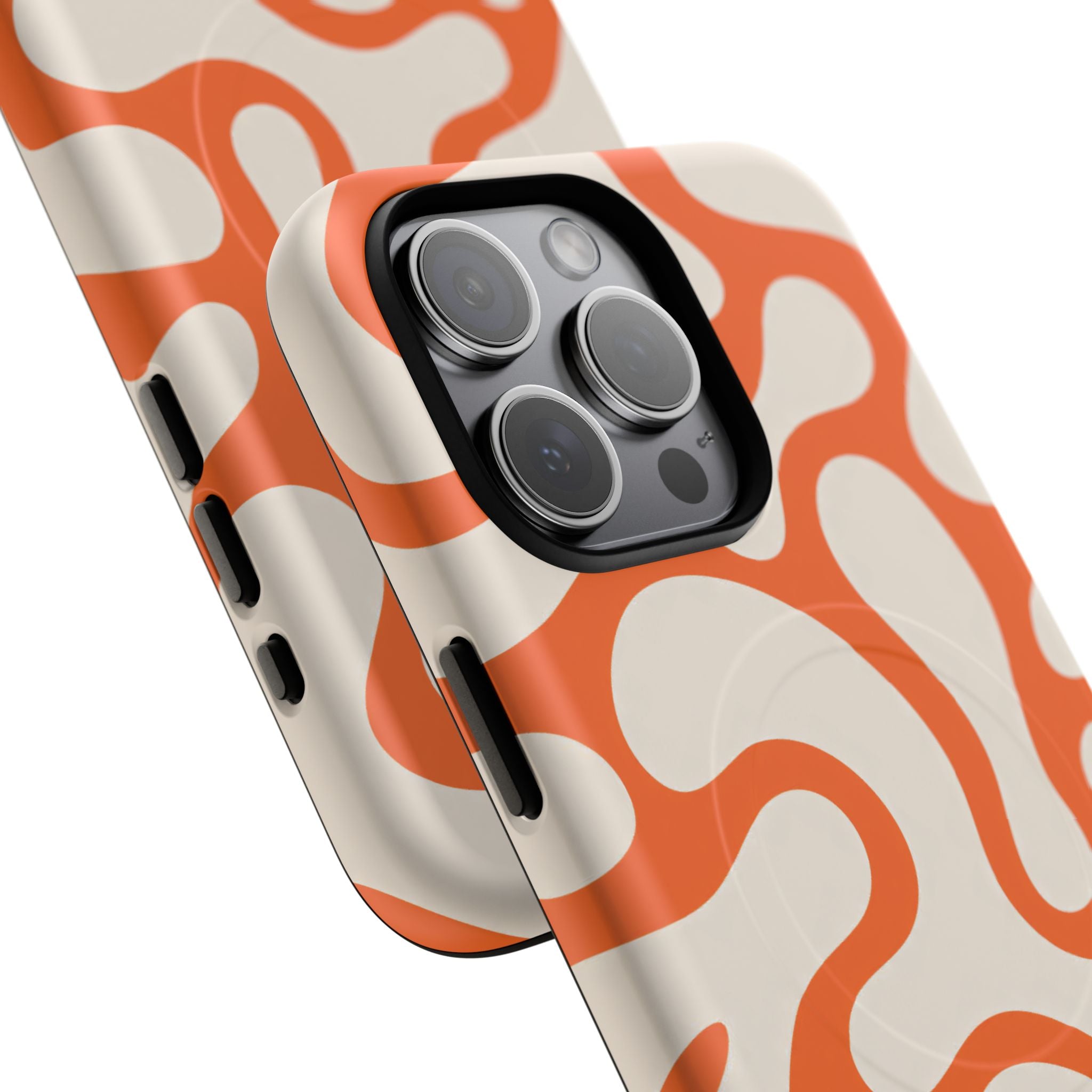 Orange Pattern Tough Magnetic Case