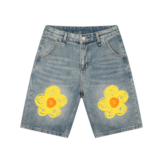 Men's Vintage Wash Denim Shorts