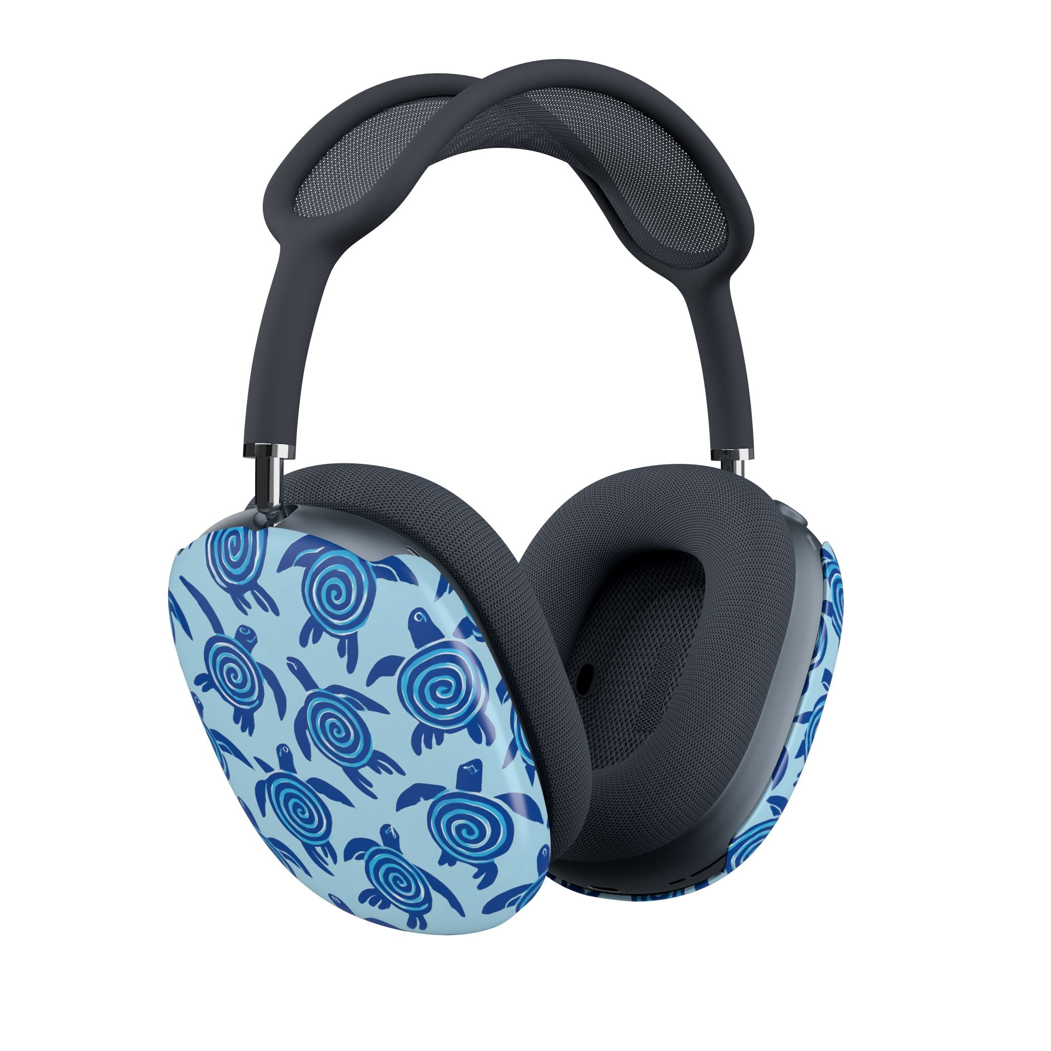 Blue Turtle Pattern AirPod Max Case — Ocean Marine Print Headphone Covers