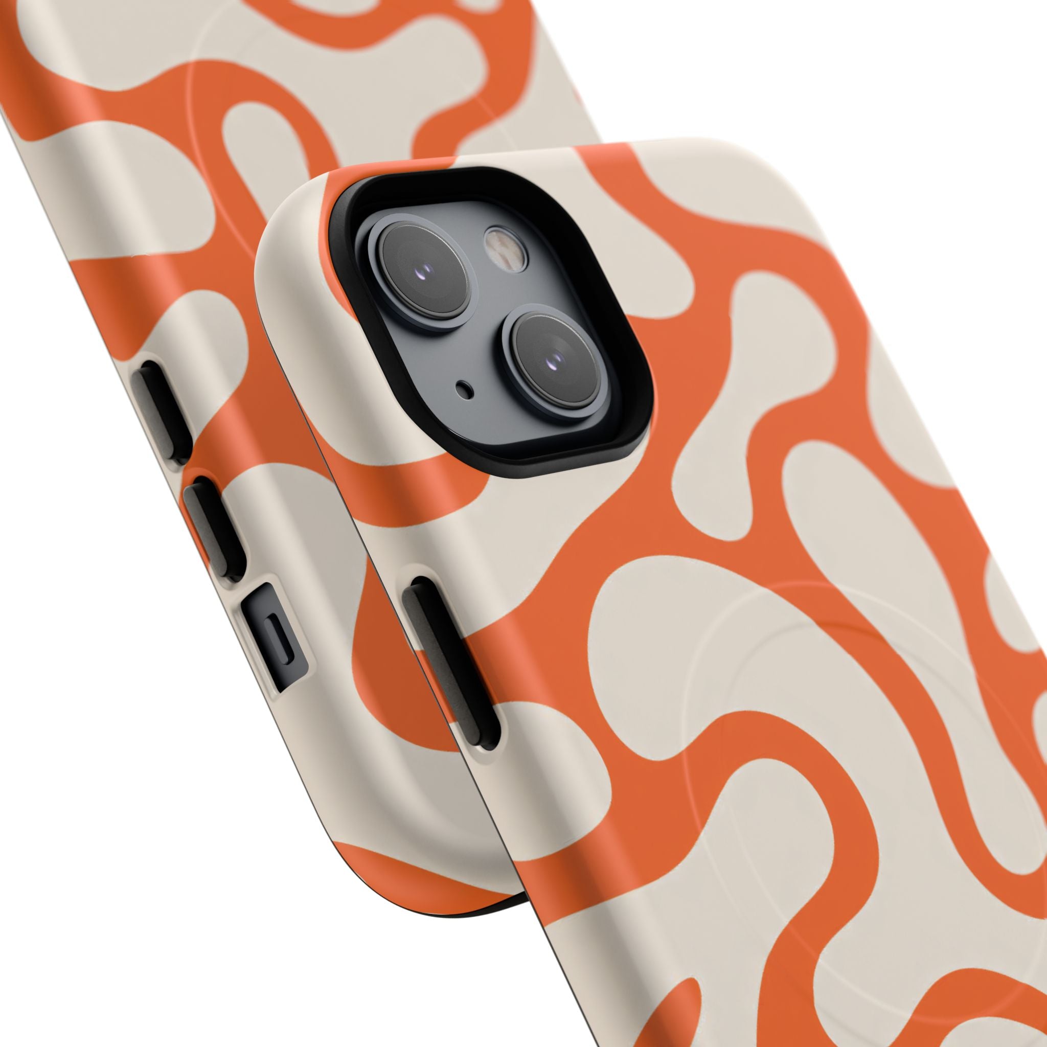 Orange Pattern Tough Magnetic Case