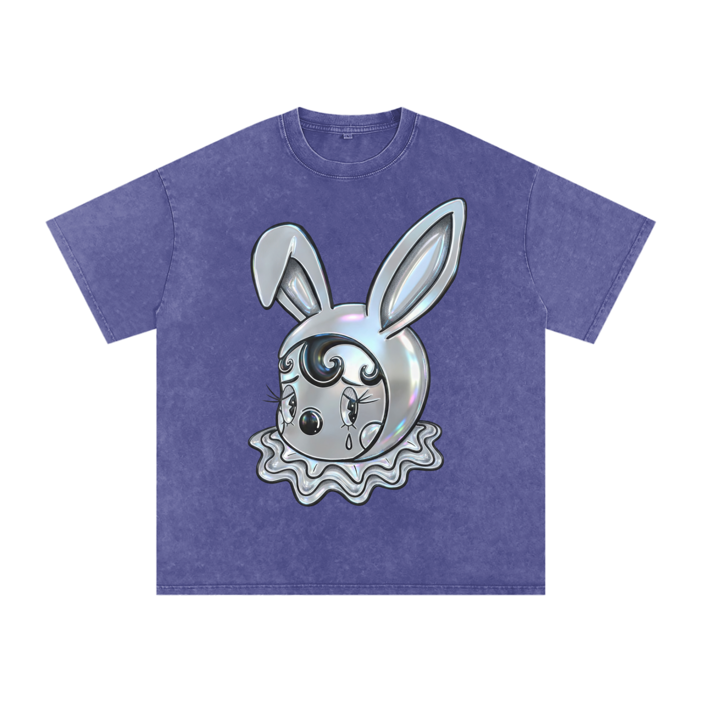 Snow Washed Oversized Cotton T-Shirt