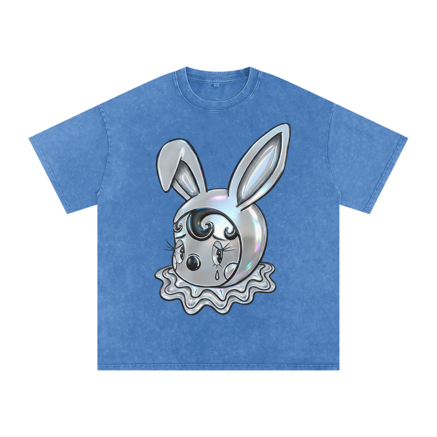 Snow Washed Oversized Cotton T-Shirt